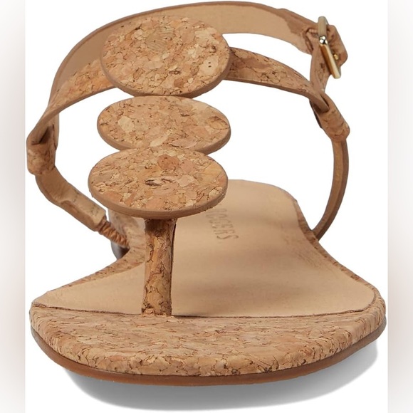 NWT Jack Rogers Women's Worth Flat Thong Tan Cork Sandals, Size 8 - Picture 4 of 6